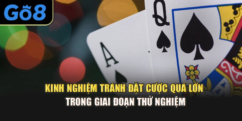 Kinh nghiệm tránh đặt cược quá lớn trong giai đoạn thử nghiệm